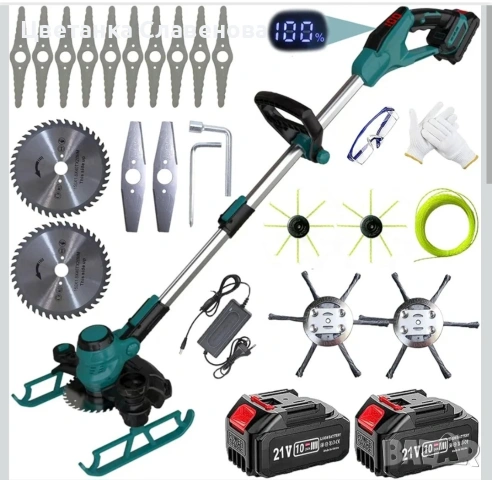 Тример 5-в-1 безжична косачка за храсти и трева с 2 x 4.0 Ah батерии 