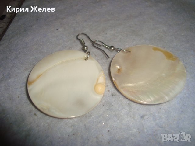 МНОГО КРАСИВИ СЕДЕФЕНИ АРТ ОБЕЦИ с ПОЗЛАТА - СЪРЧИЦА НАТУРАЛЕН СЕДЕФ ХЕНД МЕЙД  6200, снимка 8 - Обеци - 36635580