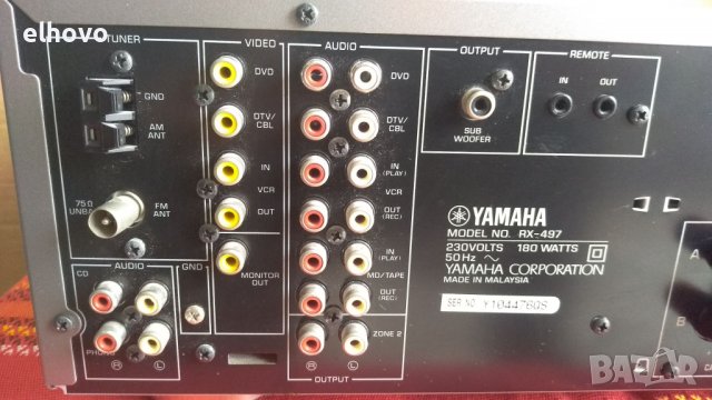 Ресивър Yamaha RX-497, снимка 9 - Ресийвъри, усилватели, смесителни пултове - 38834707