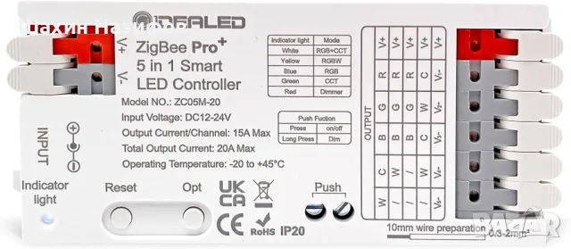 GIDEALED Smart ZigBee 3.0 LED контролер 5 в 1, изисква , снимка 2 - Лед осветление - 55839180