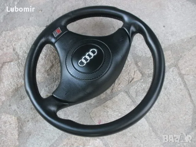  Волан трилъчев, кожен - оригинален Audi A4,A6,A8,TT - S Line !, снимка 4 - Части - 50015582