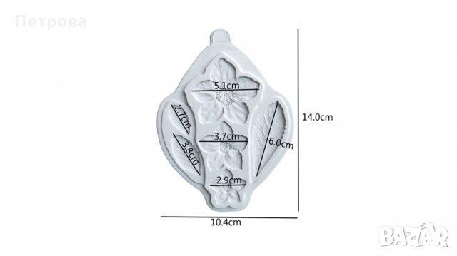 Силиконов молд – цвят на плодно дръвче, снимка 2 - Форми - 32162200
