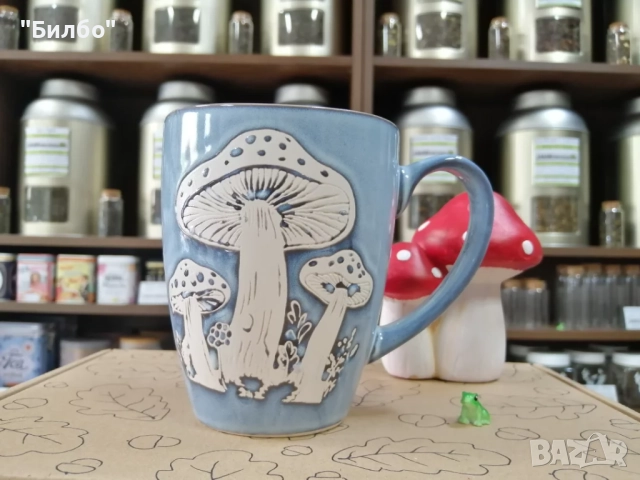 Чаша и каничка "Гъбки" 