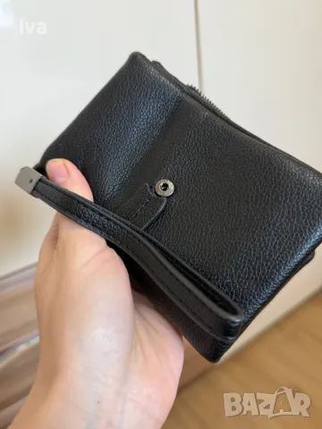 Портмоне от естествена кожа черна, снимка 9 - Портфейли, портмонета - 49358457