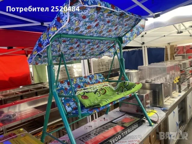 Градински люлки за деца със сенник и двойна седалка - жълта, зелена и синя! ХИТ Цена 85.00лв/43,46€, снимка 7 - Градински мебели, декорация  - 48478546