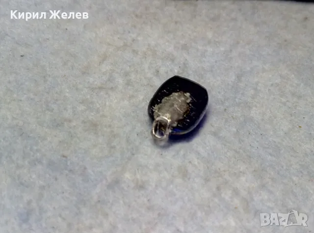 ВИНТИДЖ АРТ ПЕНДАНТ ЦВЕТНО СТЪКЛО с ПОСРЕБРЕН ДЪРЖАЧ от БЛАГОРОДНА СТОМАНА 42827, снимка 6 - Колиета, медальони, синджири - 49757662
