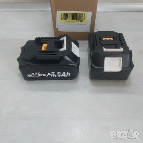 НОВИ Комплект 2 бр. Усилени Високотокови Батерии 18V 5.5Ah (99Wh) за Makita LXT BL1830, BL1840, снимка 3 - Винтоверти - 55938299