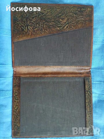 разкошна кожена папка, снимка 3 - Антикварни и старинни предмети - 29680598