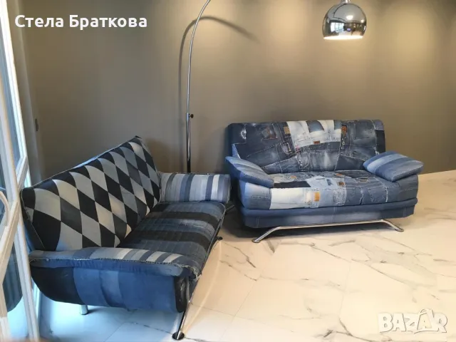 Дънков диван / Мека мебел / Ръчно изработени дамаски, снимка 7 - Дивани и мека мебел - 47303349