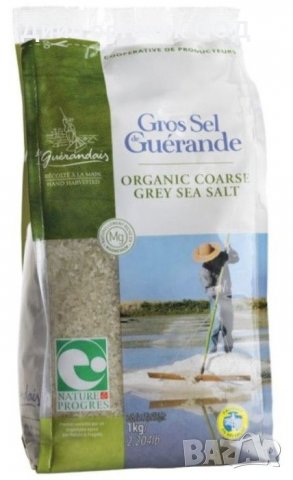 Келтска морска сол 1 кг | Кристали с 10% влажност | Celtic Sea Salt 