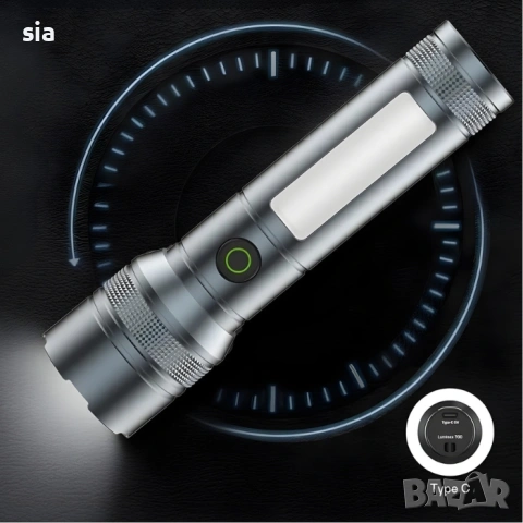 Фенерче и Работна лампа 2 в 1, zoom функция, 10W LED, снимка 6 - Къмпинг осветление - 54339450