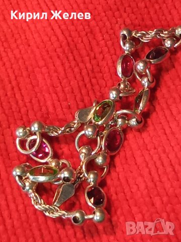 СКЪПОЦЕННА ПОСРЕБРЕНА ФИНА ФЕШЪН ГРИВНА от БЛАГОРОДНА СТОМАНА с ПЕЧАТ 925 и ФАСЕТИРАНИ КАМЪНИ 36151, снимка 4 - Гривни - 39521558