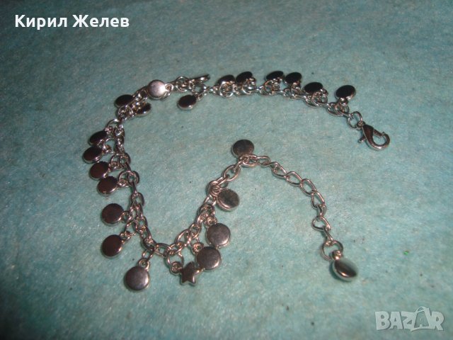 ОРИЕНТАЛСКИ СТИЛ СРЕБРИСТА ГРИВНА с МНОГО ВИСУЛКИ за ГЛЕЗЕН РЪКА 71151, снимка 3 - Гривни - 35364564