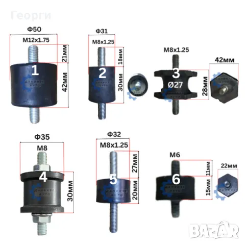 Антивибрационен тампон - антивибрационни тампони, снимка 2 - Части - 50398841