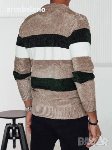 Мъжки пуловер на райе, 3цвята , снимка 5 - Пуловери - 48259762