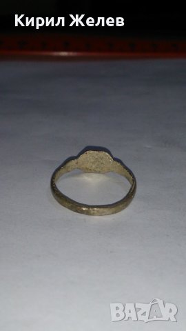 Старинен пръстен сачан орнаментиран с БУКВА Б РЪЧНА ИЗРАБОТКА - 67341, снимка 6 - Антикварни и старинни предмети - 28993917