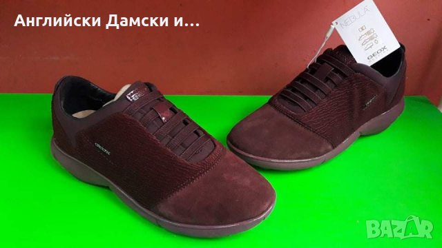 Английски дамски маратонки естествен велур-GEOX 