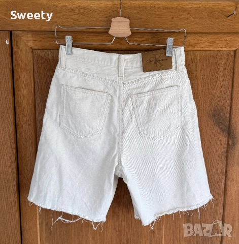 Calvin Klein Jeans бежови бермуди с лен, снимка 3 - Къси панталони и бермуди - 52321910