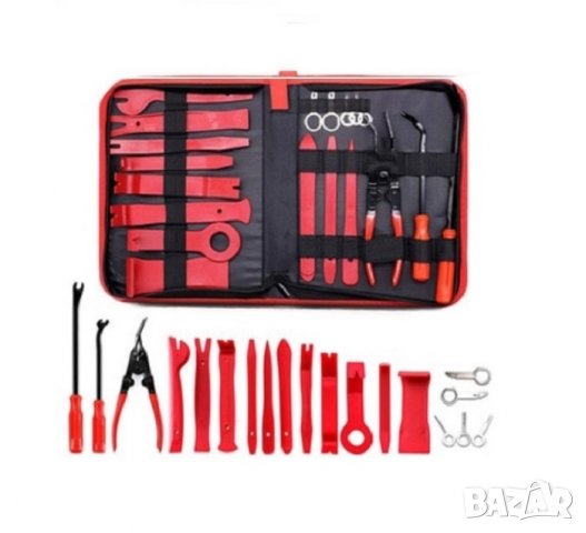 Инструменти комплект от 19 части подходящи за демонтаж на всичко по интериора ( кори, щипки, лайсни,, снимка 2 - Аксесоари и консумативи - 36858866