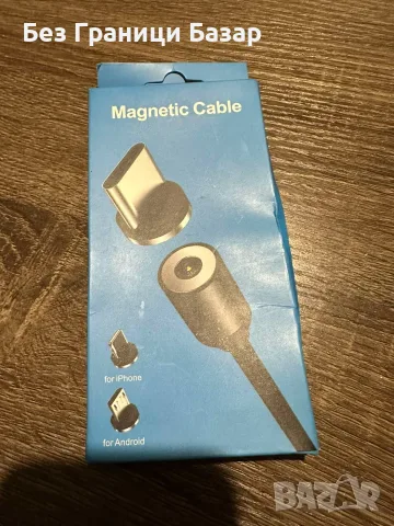 Нов Магнитен USB кабел за зареждане на телефон с 3 накрайника Type-C Lightning Micro USB