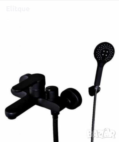 Стенен смесител за вана с ръчен душ неръждаема стомана