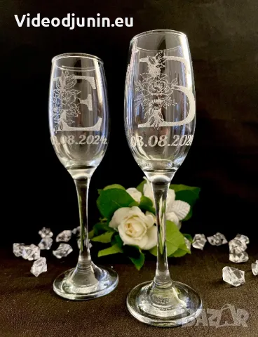 Гравирани сватбени чаши , снимка 6 - Декорация - 48735820