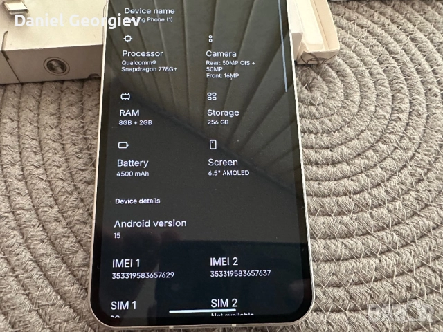 Nothing Phone 1 БЯЛ 256GB 8+2 GB RAM ДВЕ СИМ КАРТИ, снимка 10 - Други - 52561895