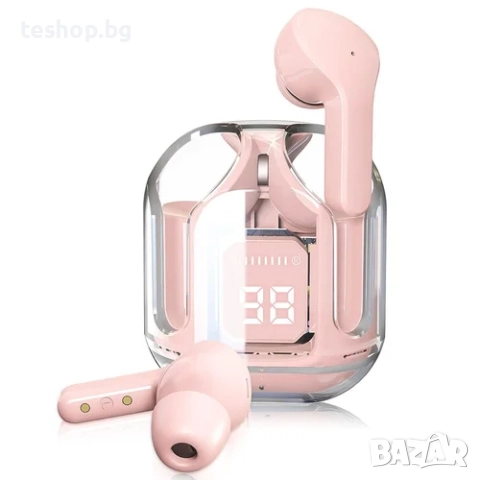 Безжични слушалки Hit-buds Air31 с Bluetooth 5.3 водоустойчиви цвят розов