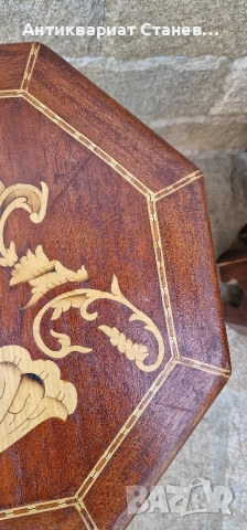 Ефектни инкрустирани дървени масички , снимка 8 - Маси - 54229960