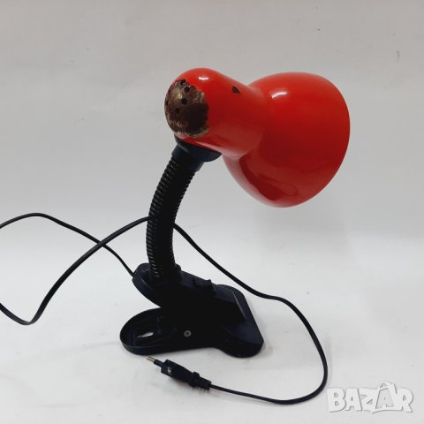 Настолна лампа, червено и черно с щипка(7.4) , снимка 5 - Настолни лампи - 44448278