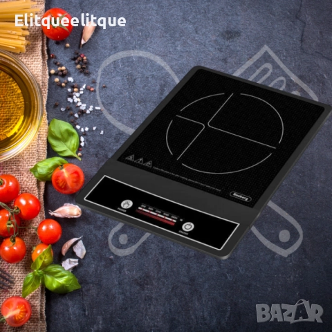 Индукционен котлон Rosberg, 2000W, Керамична плоча, 25x25 см, Черен, снимка 6 - Друга електроника - 52353703