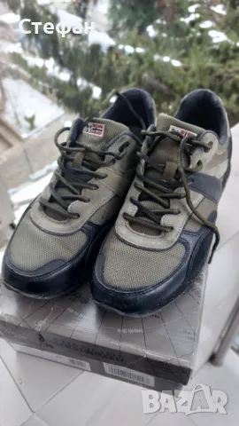 Napapijri Rabari, Спортни обувки с велур и кожа Тъмнозелен/Черен размер 43, снимка 2 - Ежедневни обувки - 48713538