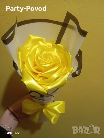 Сатенени букети , снимка 7 - Изкуствени цветя - 53079605