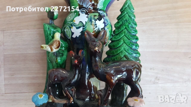 Порцеланова ваза с животни, снимка 3 - Антикварни и старинни предмети - 51305717