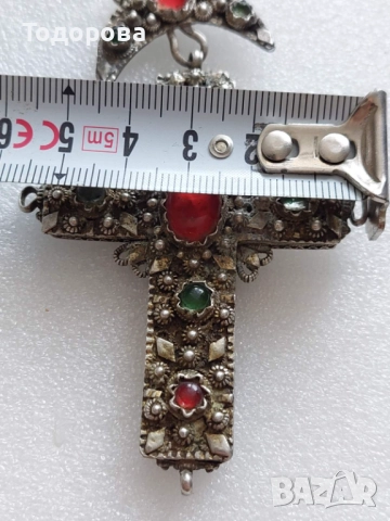 Сребърна панагия и два кръста/може да изпратите вашите оферти/, снимка 14 - Антикварни и старинни предмети - 52040907