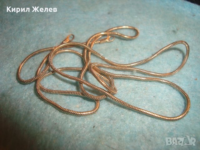 ПОЗЛАТЕНО СТАРО ВИНТИДЖ СТОМАНЕНО НЕЖНО КОЛИЕ ВЕРИЖКА ЛАНЧЕ 25885, снимка 5 - Антикварни и старинни предмети - 35574367