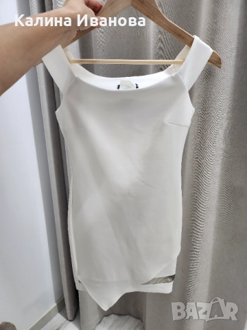 Бяла рокля в S р-р, снимка 3 - Рокли - 52192797