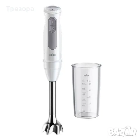 Braun MultiQuick 5 Ръчен Блендер с Неръждаема Пръчка 1000W Бял, снимка 2 - Чопъри и пасатори - 56182684