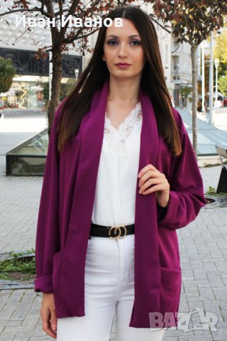 Едноцветно дамско сако с джобове - 9611, снимка 5 - Сака - 38851621