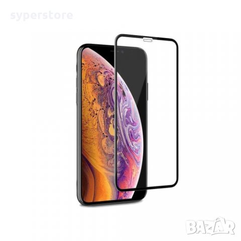 Стъклен протектор за iPhone 11 Pro Max / XS Max 9D FullFace FullGlue Black лепило по цялата повърнос