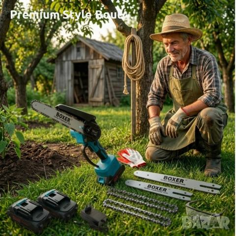 Акумулаторен верижен трион BOXER 2000W с 2 акумулаторни батерии, снимка 4 - Други инструменти - 53884605