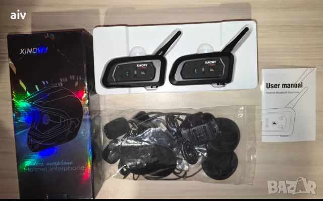 2 броя V6 Plus Bluetooth интерком за каска., снимка 2 - Слушалки и портативни колонки - 56485387