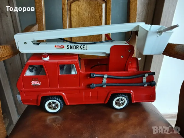 Ретро ламаринена играчка количка  пожарна Tonka , снимка 3 - Колекции - 55851059