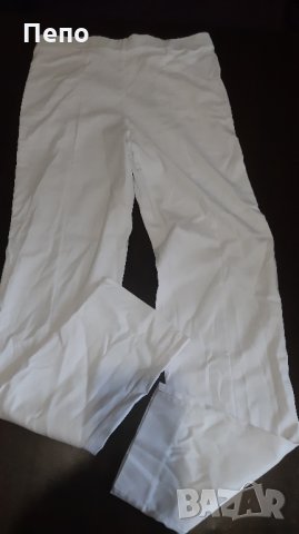 Бял еластичен панталон, снимка 2 - Панталони - 29761241