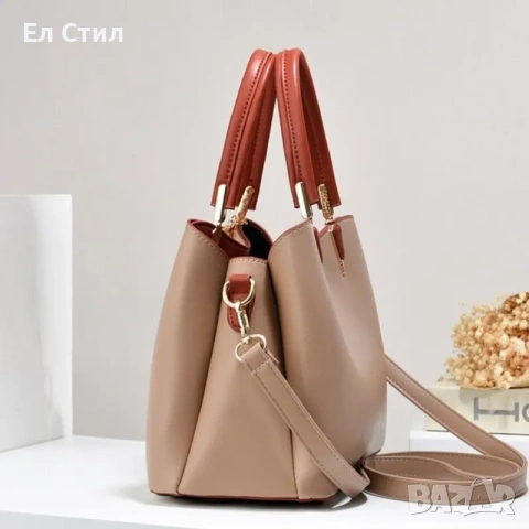 💕Дамска чанта Ziggy бежова с бродерия, снимка 2 - Чанти - 53943935