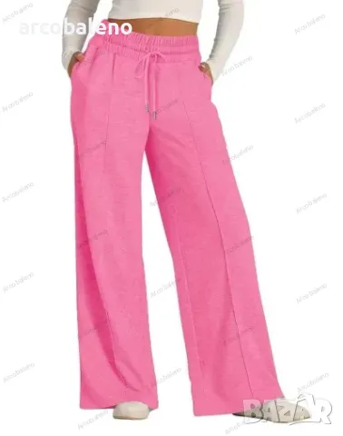 Дамски едноцветни модни широки ежедневни панталони с талия, 11цвята , снимка 11 - Панталони - 47305219