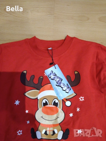 Коледен пуловер 6-7 г., снимка 5 - Детски пуловери и жилетки - 52775833