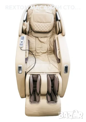 ПРОМОЦИЯ - Професионален масажен стол REXTON Z1-Champagne с 3D масаж, дълга масажна шина и Bluetooth, снимка 5 - Масажори - 55843480