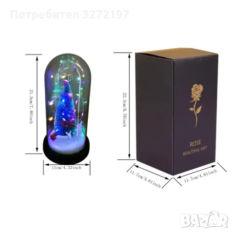 Ръчно изработена LED Коледна Елха, снимка 3 - Настолни лампи - 47984661