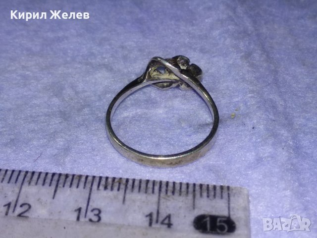 Стар ФЛОРАЛЕН СРЕБЪРЕН АРТ ДЕКО ПРЪСТЕН РОЗА ВИСОКА ПРОБА СРЕБРО МАЙСТОРСКА РЪЧНА ИЗРАБОТКА 40553, снимка 5 - Антикварни и старинни предмети - 42787918